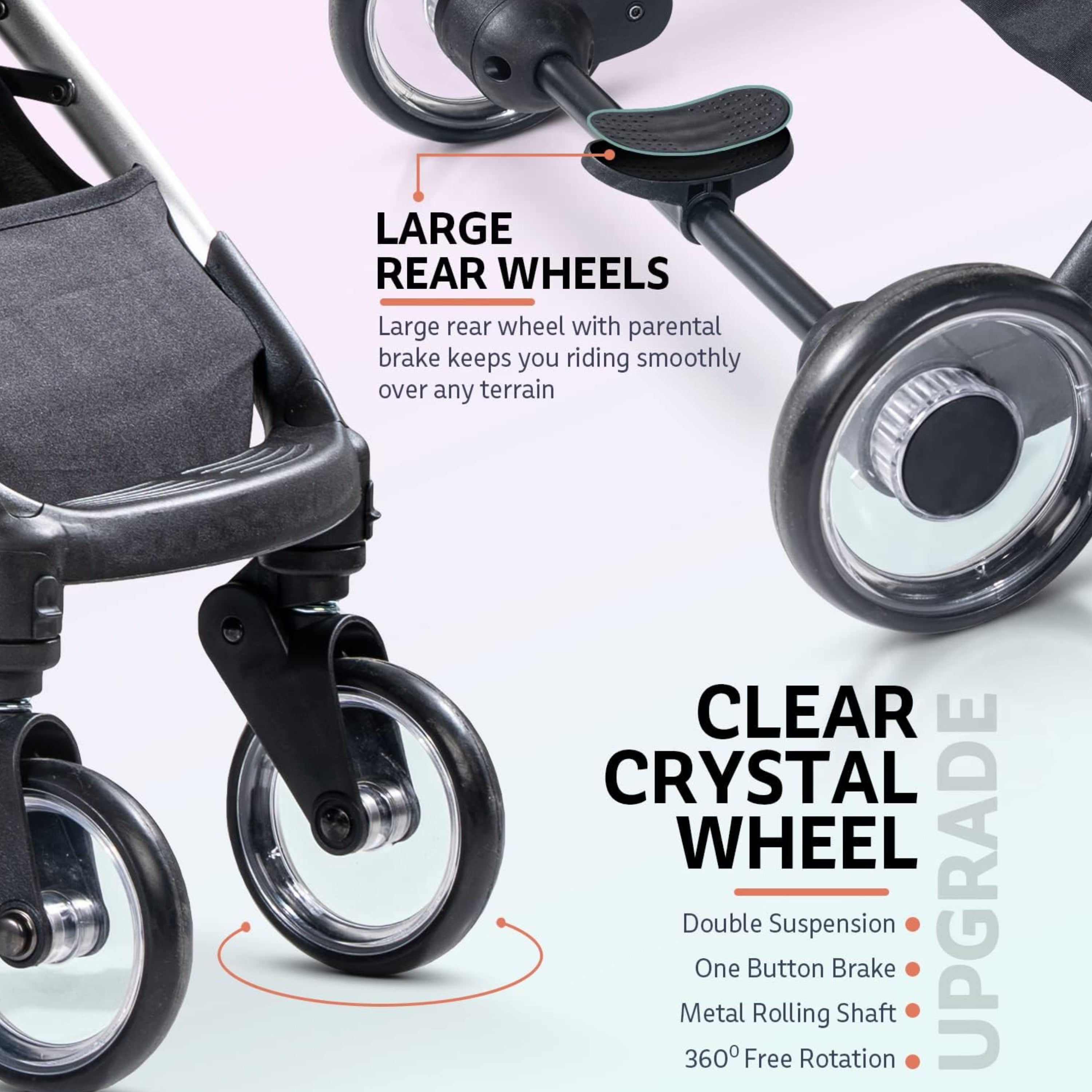 Foldable Baby Stroller with Aluminium Frame