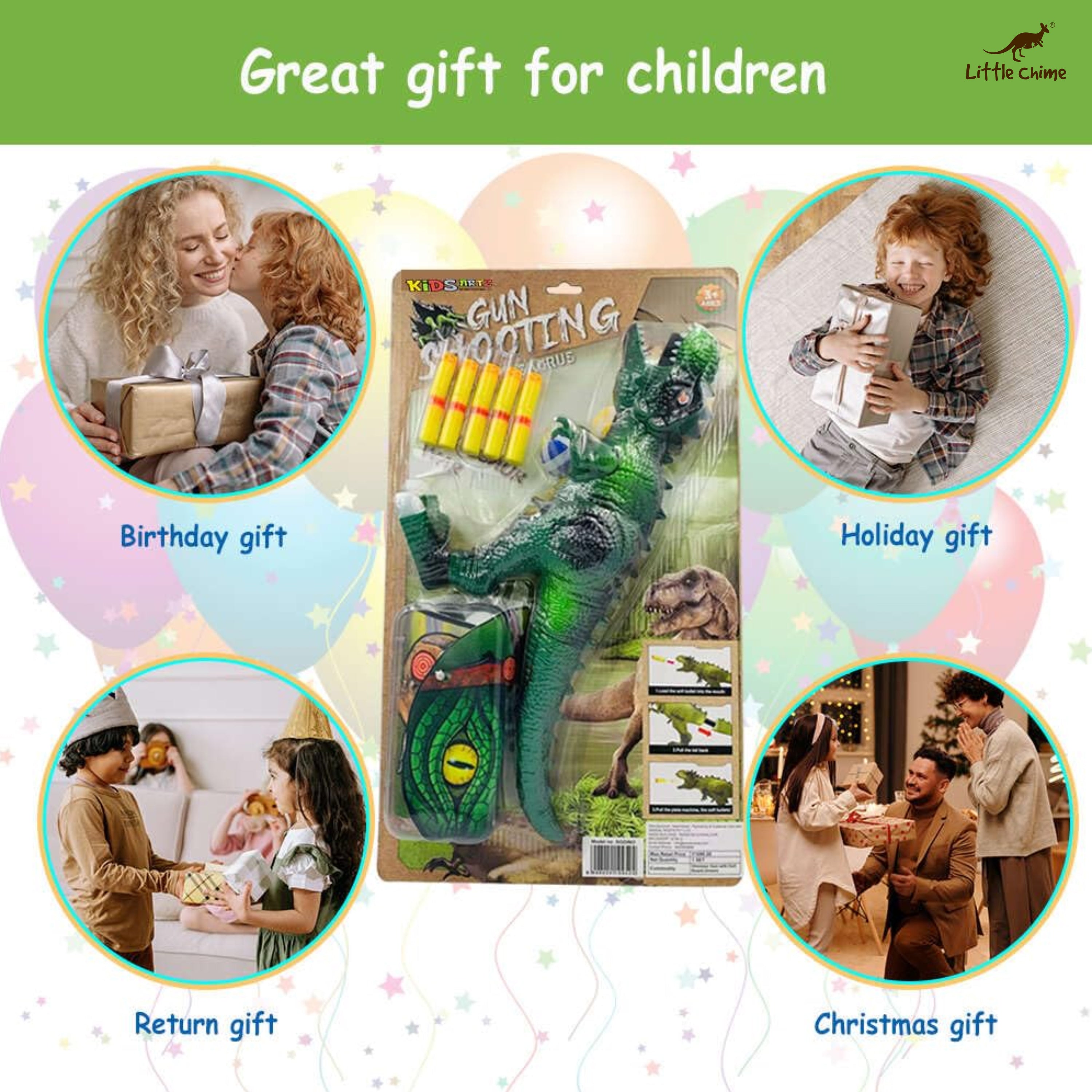 inosaurs Shaped Gun to Shoot toy