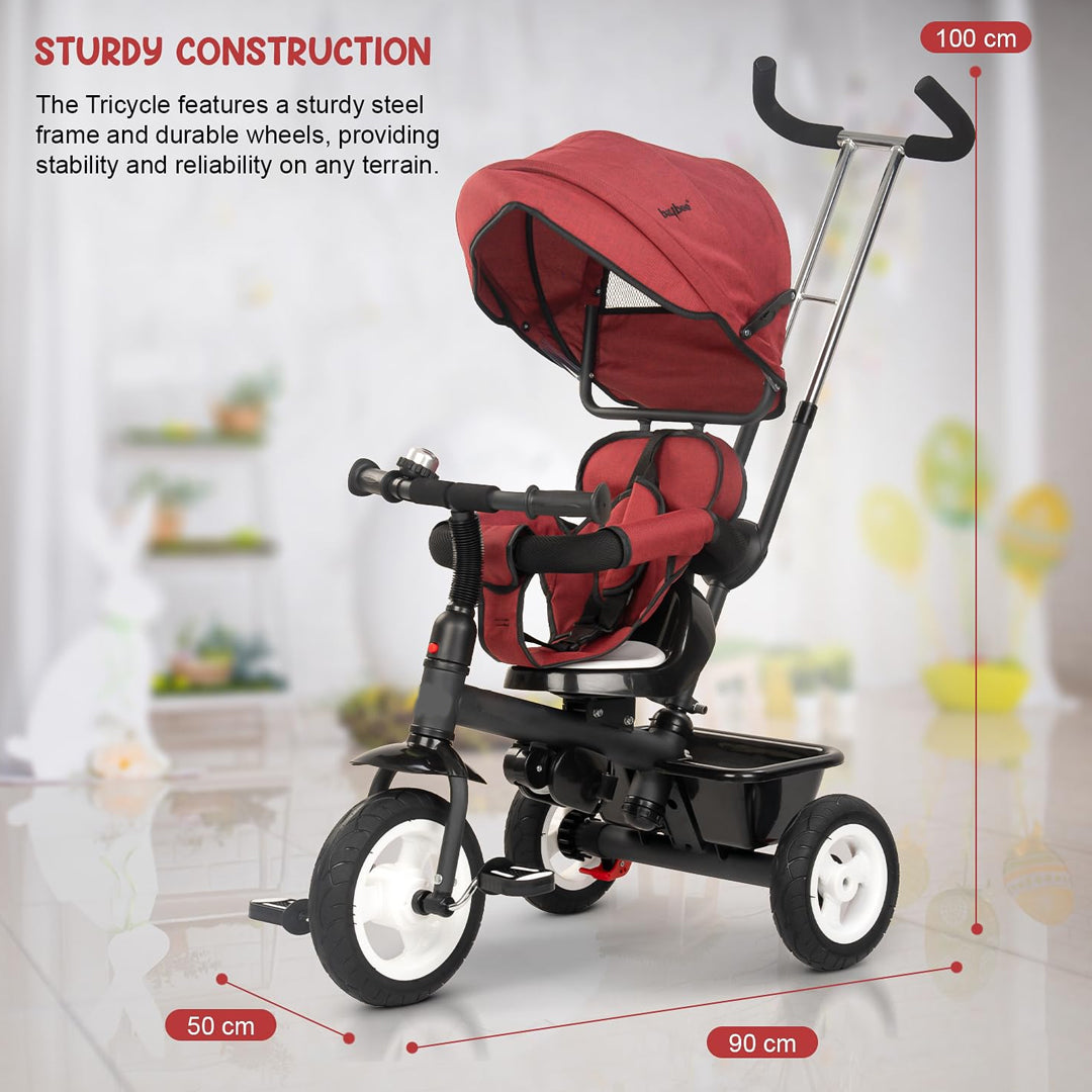 Tricycle with Parental Push Handle