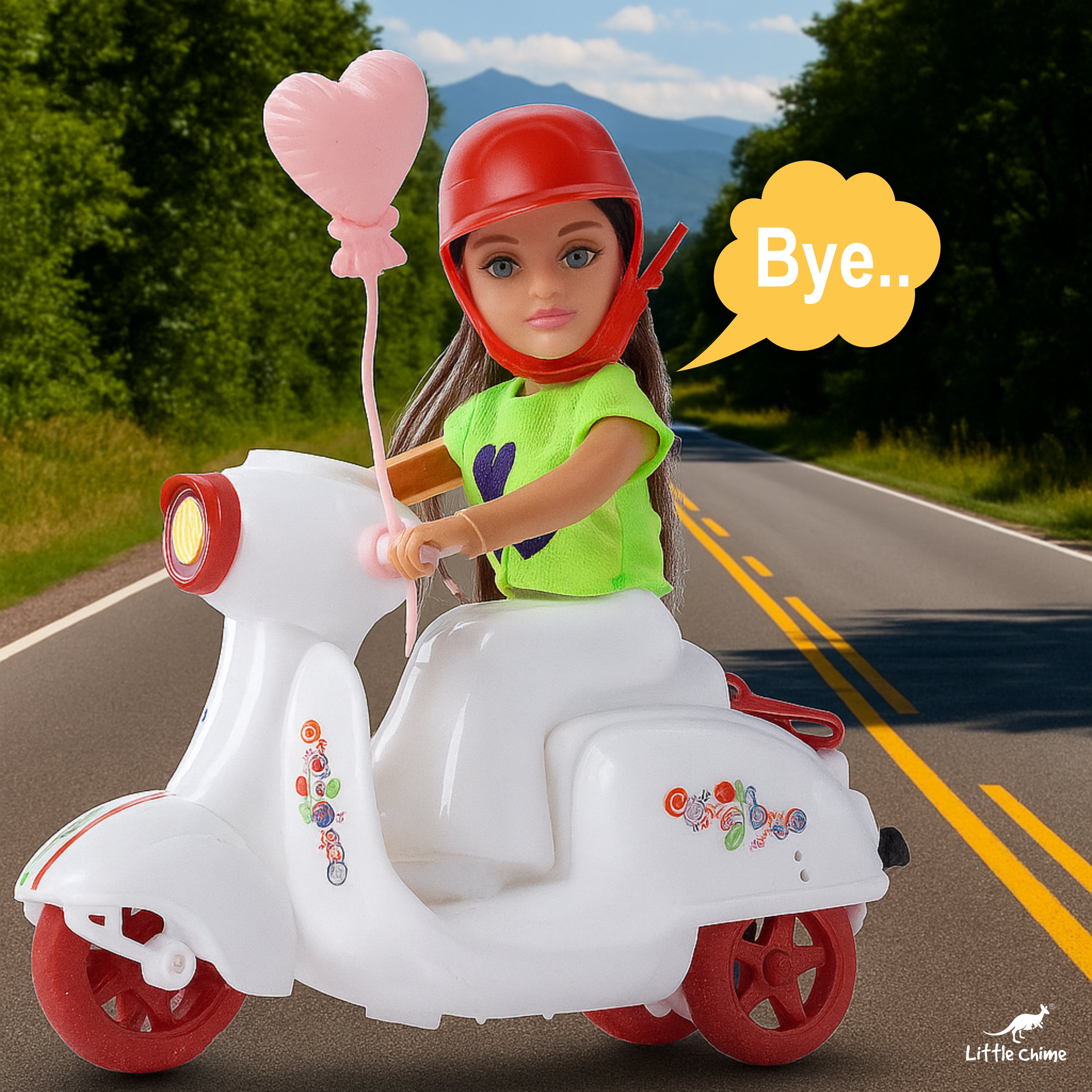 Tassino Doll Scooter Girl Toy