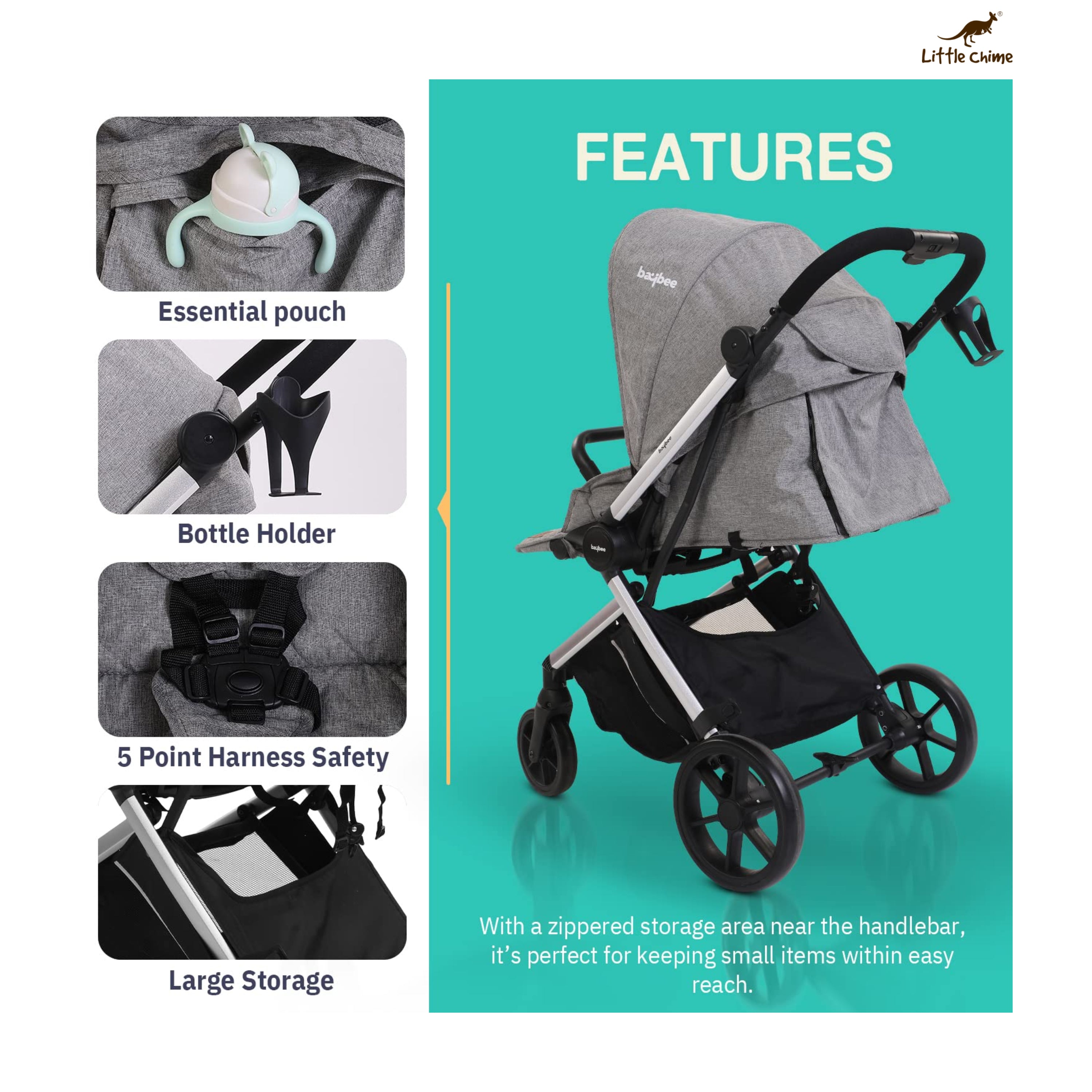 Convertible Baby Pram Stroller with Car Seat Combo