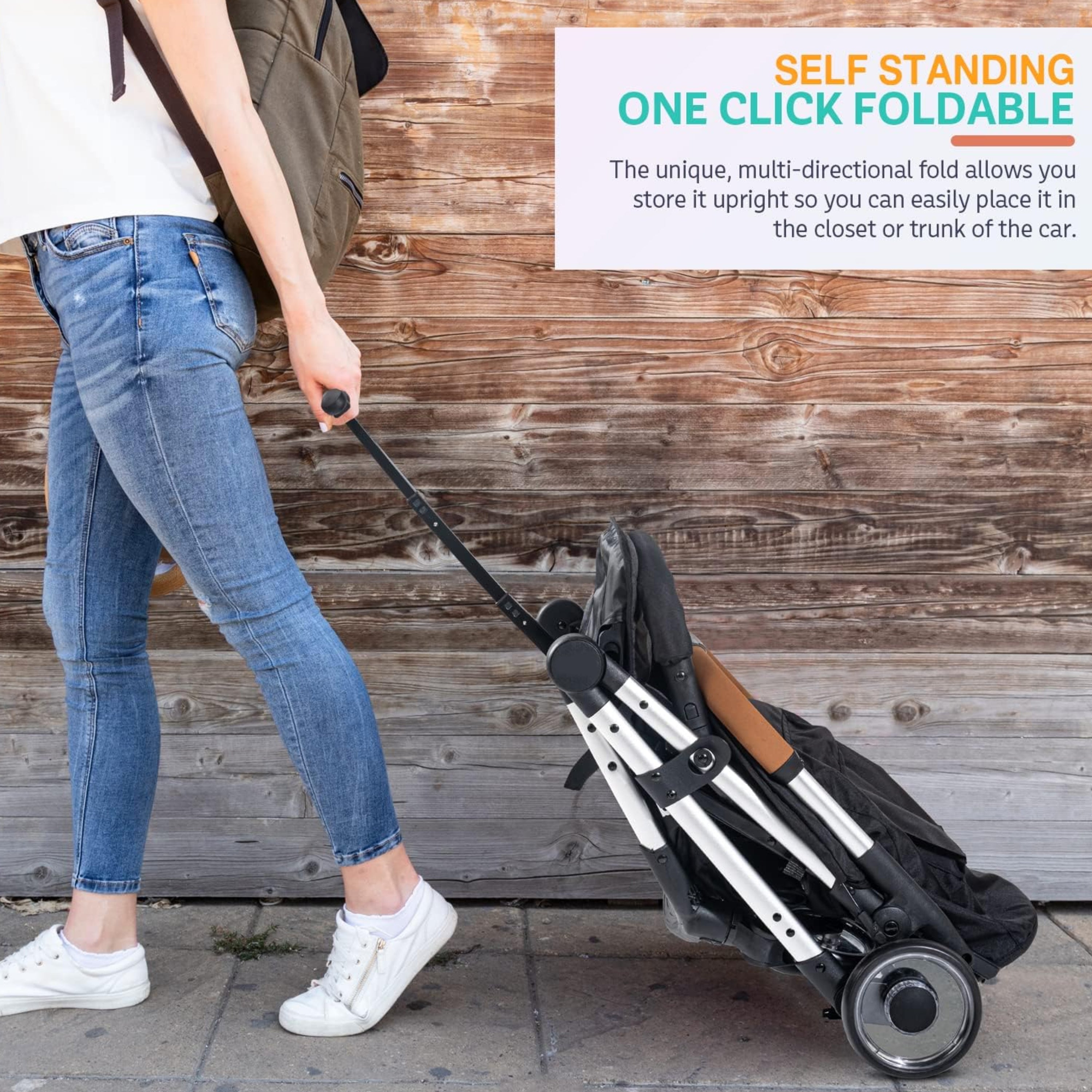 Foldable Baby Stroller with Aluminium Frame