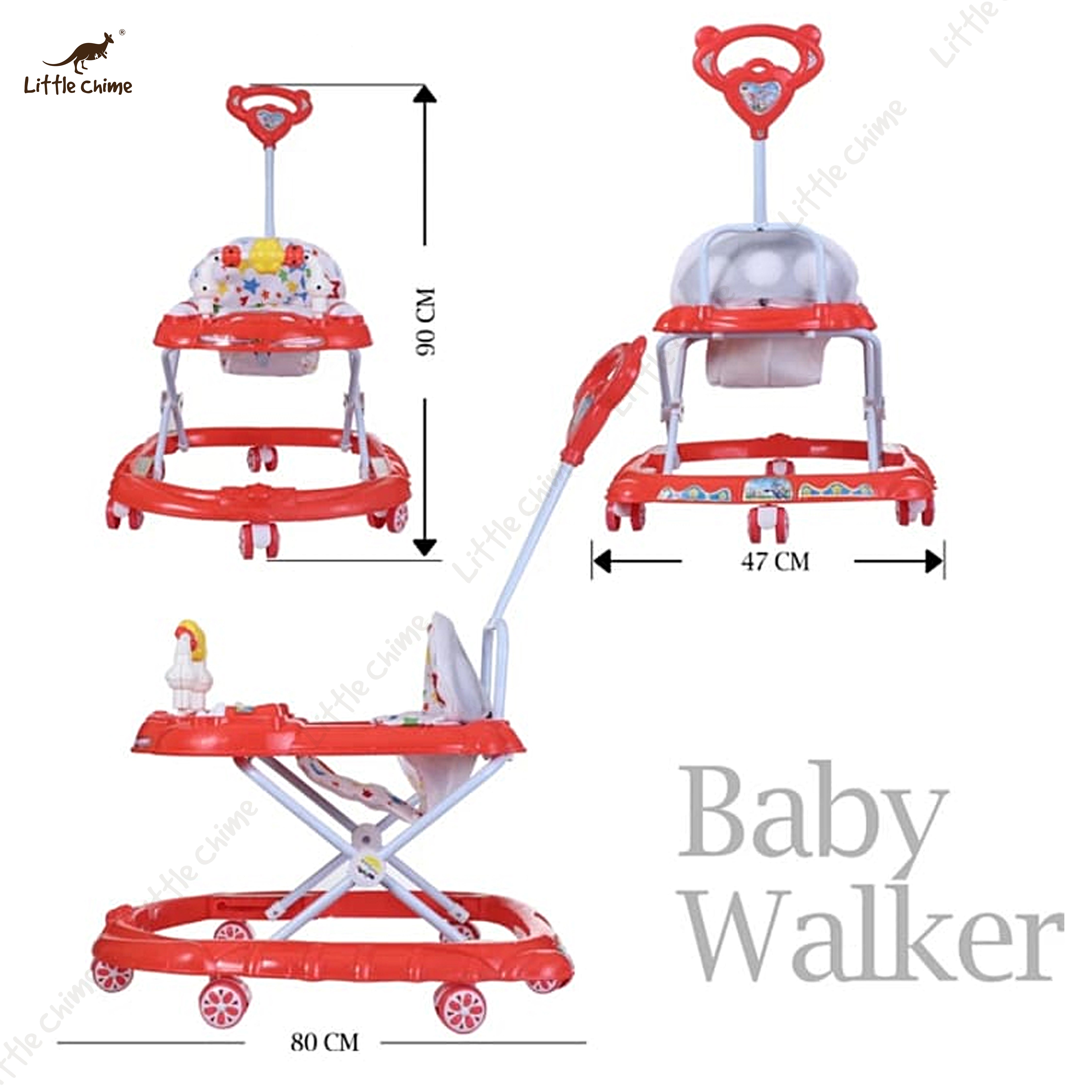 Adjustable Plastic Love Baby Walker