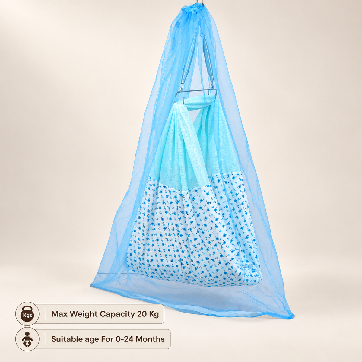 LittleChime Blue Cradle Cloth Combo