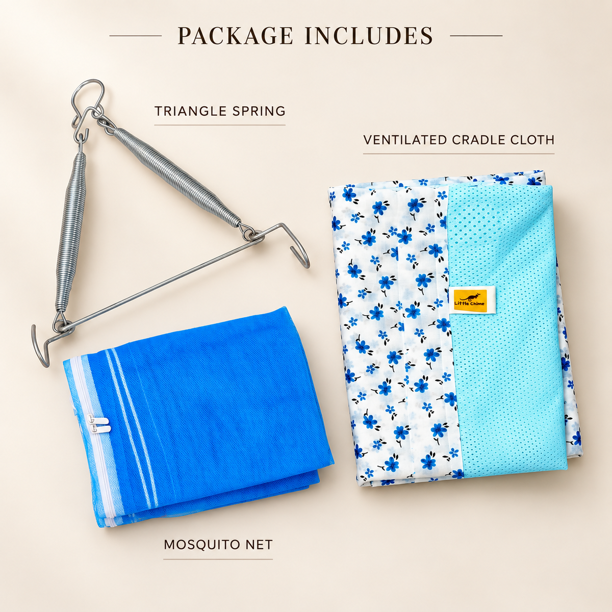 LittleChime Blue Cradle Cloth Combo